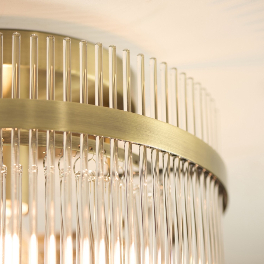 Endon 119492 - Plafoniera a montaggio superficiale MARIETTA 1xE27/10W/230V ottone/trasparente