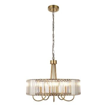 Endon 119610 - Lampadario a catena VISCONTI 5xE14/6W/230V in ottone