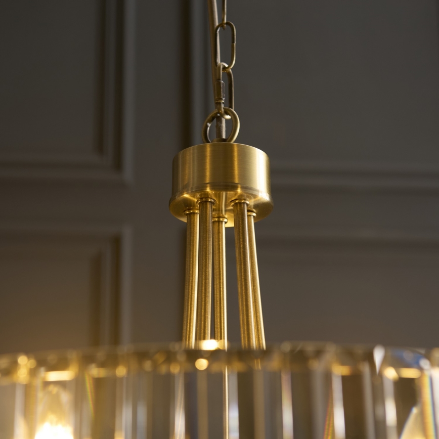 Endon 119610 - Lampadario a catena VISCONTI 5xE14/6W/230V in ottone