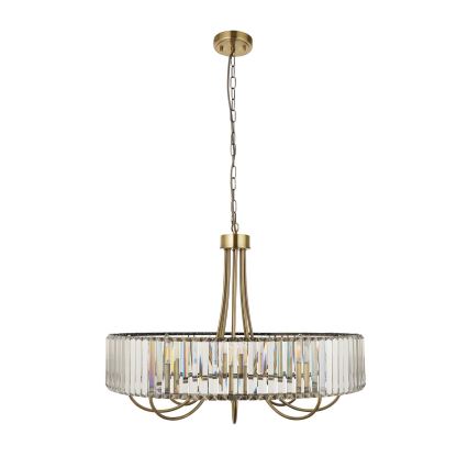 Endon 119611 - Lampadario a catena VISCONTI 8xE14/6W/230V ottone