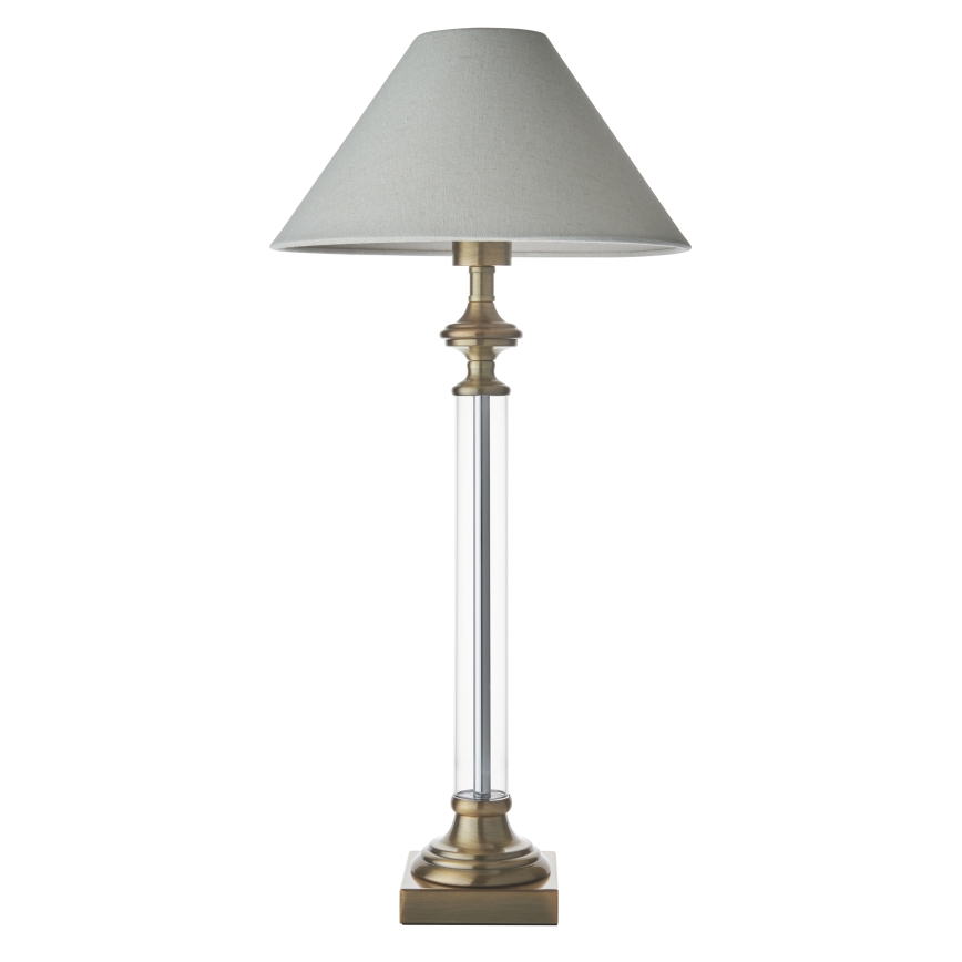 Endon 119972 - Lampada da tavolo AVEBURY 1xE27/10W/230V ottone/grigio