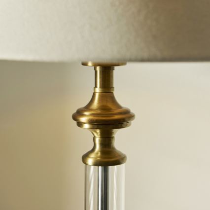 Endon 119972 - Lampada da tavolo AVEBURY 1xE27/10W/230V ottone/grigio