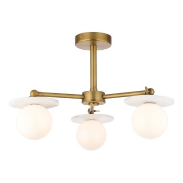 Endon 120036 - Lampadario a stelo CERCHIO 3xG9/5W/230V ottone