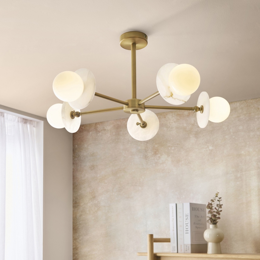 Endon 120037 - Lampadario a stelo CERCHIO 5xG9/5W/230V ottone