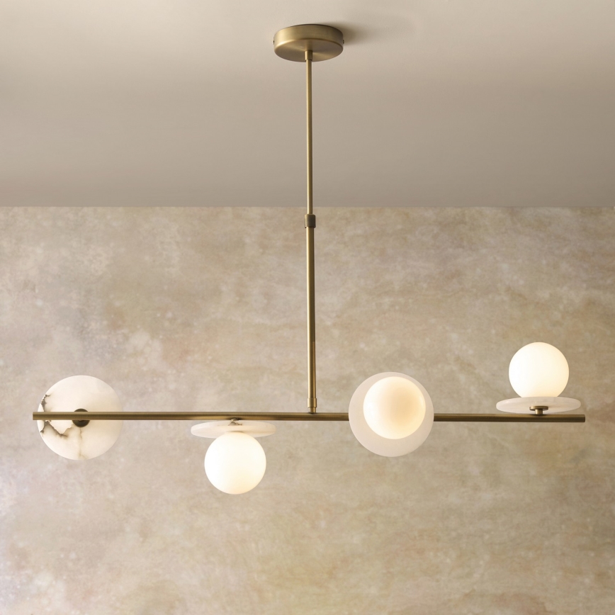 Endon 120038 - Lampadario a stelo CERCHIO 4xG9/5W/230V ottone