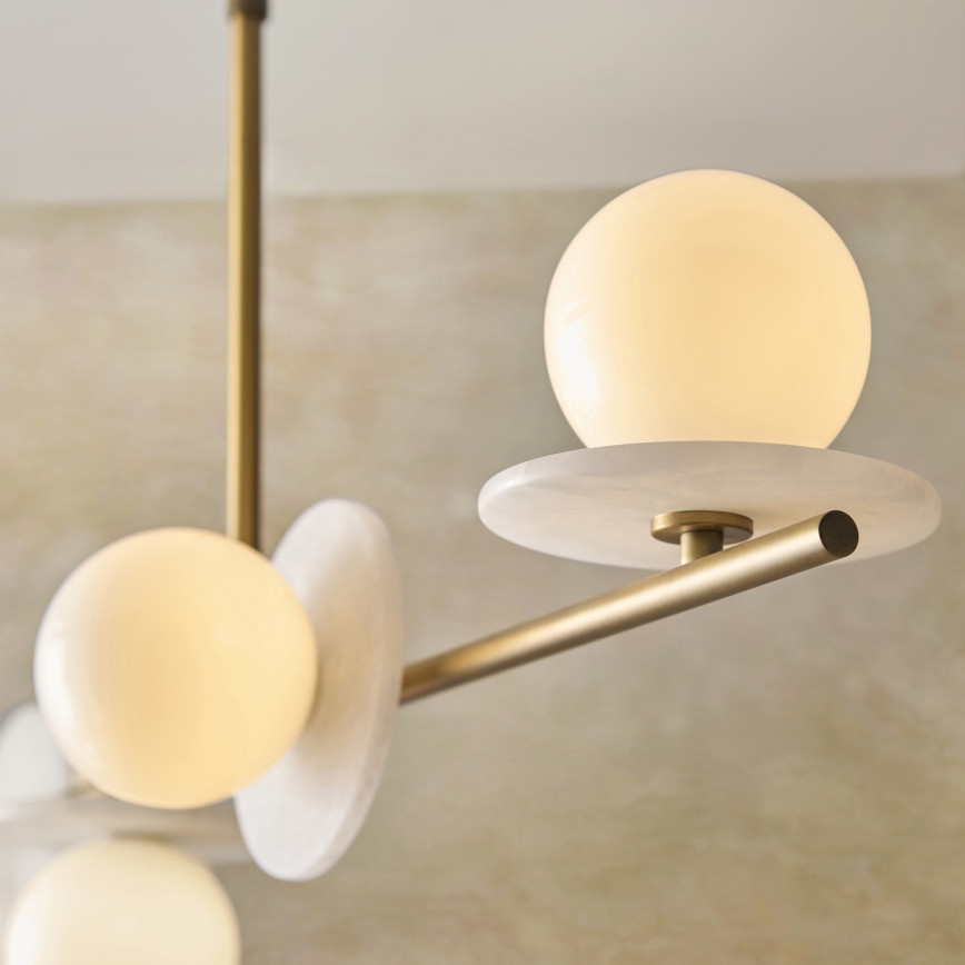 Endon 120038 - Lampadario a stelo CERCHIO 4xG9/5W/230V ottone