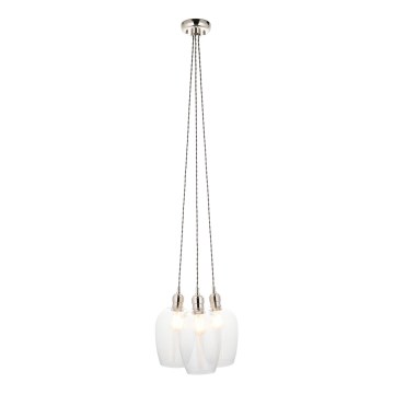 Endon 120644 - Lampadario a sospensione con cavo 3xE27/10W/230V, cromo lucido