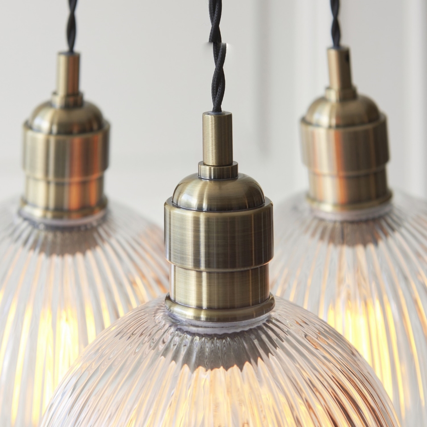 Endon 120656 - Lampadario a sospensione con cavo 3xE27/10W/230V ottone