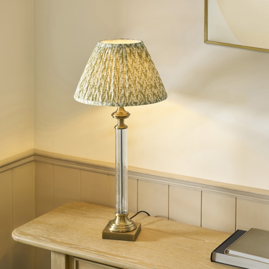 Endon 122515 - Lampada da tavolo AVEBURY 1xE27/10W/230V ottone/verde