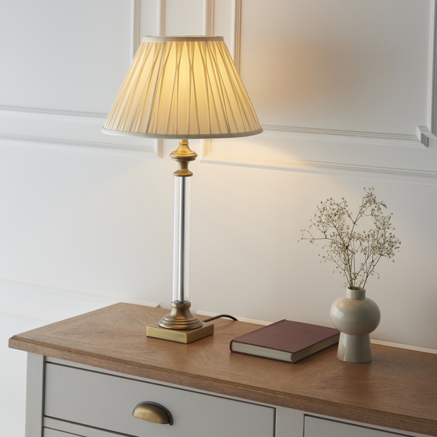 Endon 122515 - Lampada da tavolo AVEBURY 1xE27/10W/230V ottone/verde