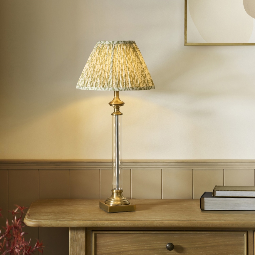 Endon 122515 - Lampada da tavolo AVEBURY 1xE27/10W/230V ottone/verde