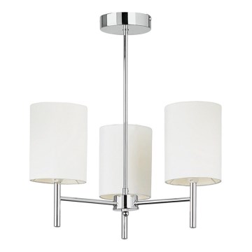 Endon 56642 - Lampadario a sospensione con supporto rigido BRIO 3xE14/40W/230V cromo lucido/bianco