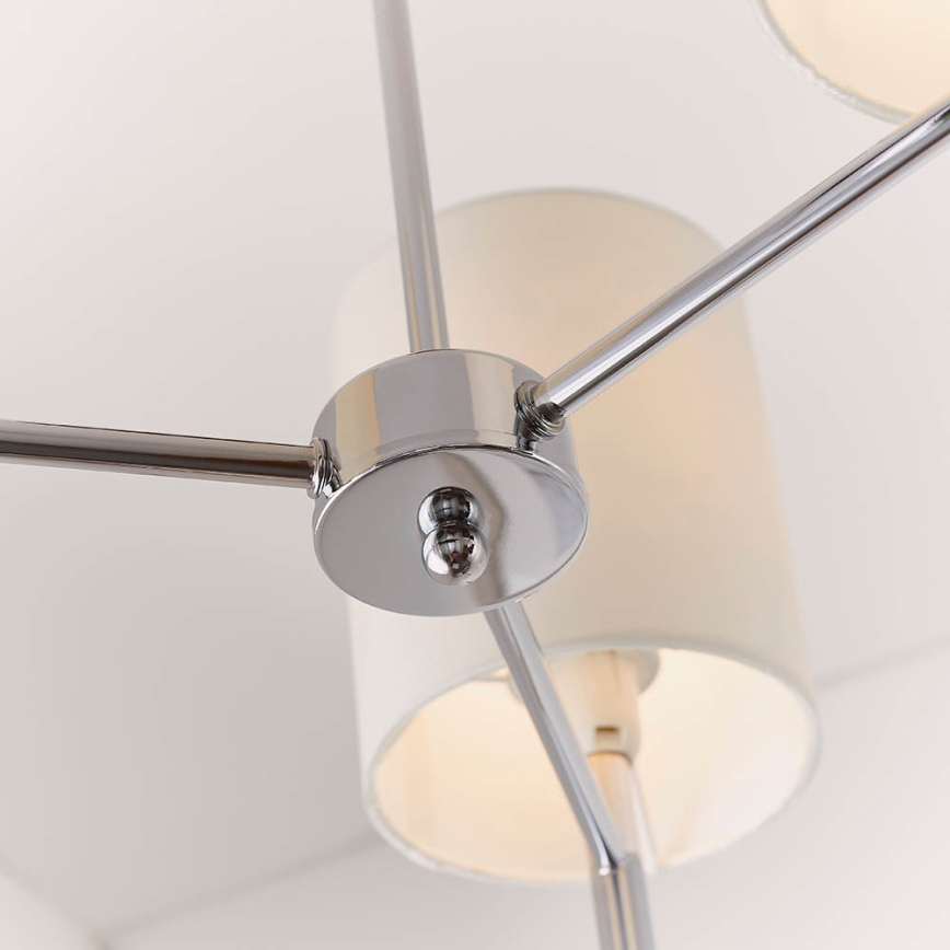 Endon 56642 - Lampadario a sospensione con supporto rigido BRIO 3xE14/40W/230V cromo lucido/bianco