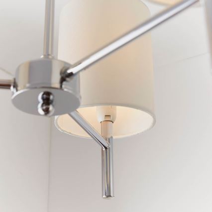 Endon 56642 - Lampadario a sospensione con supporto rigido BRIO 3xE14/40W/230V cromo lucido/bianco
