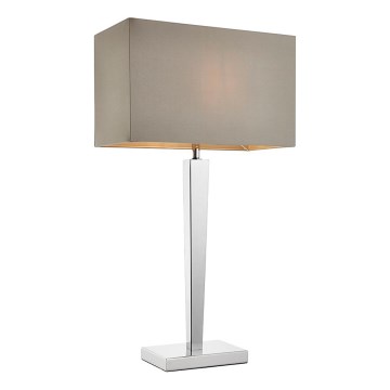 Endon 56707 - Lampada da tavolo MORETO 1xE27/60W/230V cromo lucido/grigio