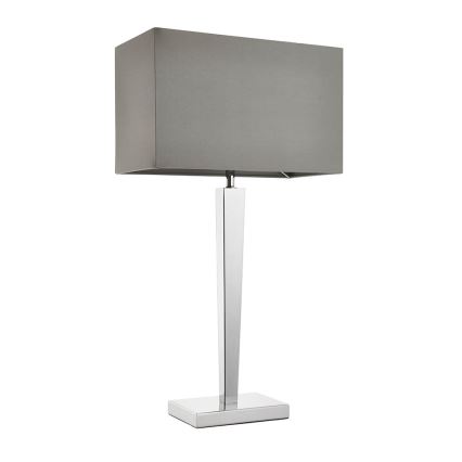 Endon 56707 - Lampada da tavolo MORETO 1xE27/60W/230V cromo lucido/grigio