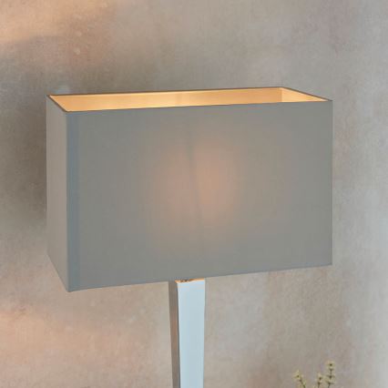 Endon 56707 - Lampada da tavolo MORETO 1xE27/60W/230V cromo lucido/grigio
