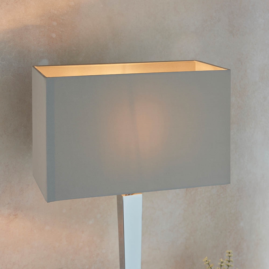 Endon 56707 - Lampada da tavolo MORETO 1xE27/60W/230V cromo lucido/grigio