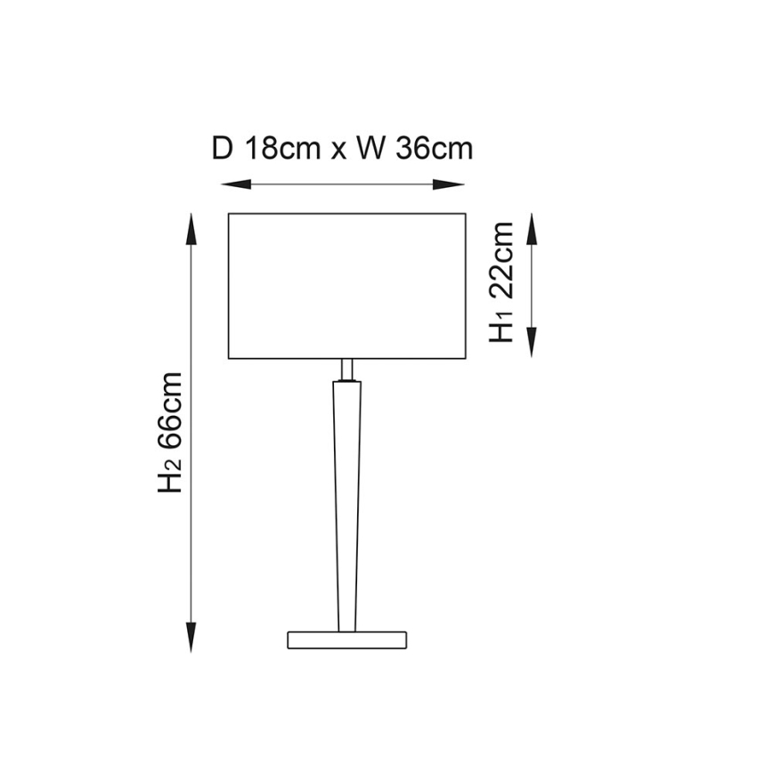 Endon 56707 - Lampada da tavolo MORETO 1xE27/60W/230V cromo lucido/grigio