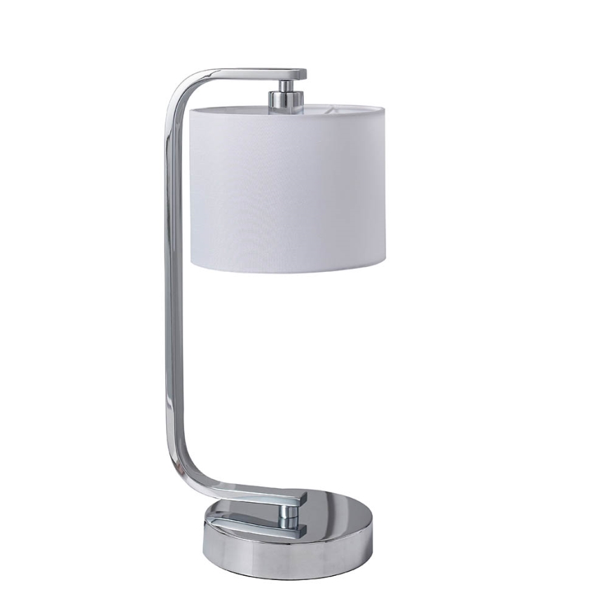 Endon 57917 - Lampada da tavolo dimmerabile CANNING 1xE14/40W/230V cromo lucido/bianco