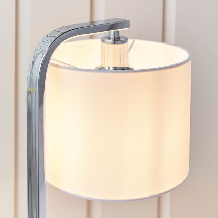 Endon 57917 - Lampada da tavolo dimmerabile CANNING 1xE14/40W/230V cromo lucido/bianco