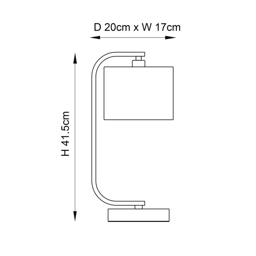 Endon 57917 - Lampada da tavolo dimmerabile CANNING 1xE14/40W/230V cromo lucido/bianco