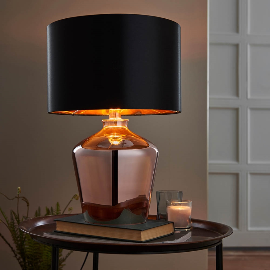 Endon 61149 - Lampada da tavolo WALDORF 1xE27/10W/230V rame/nero