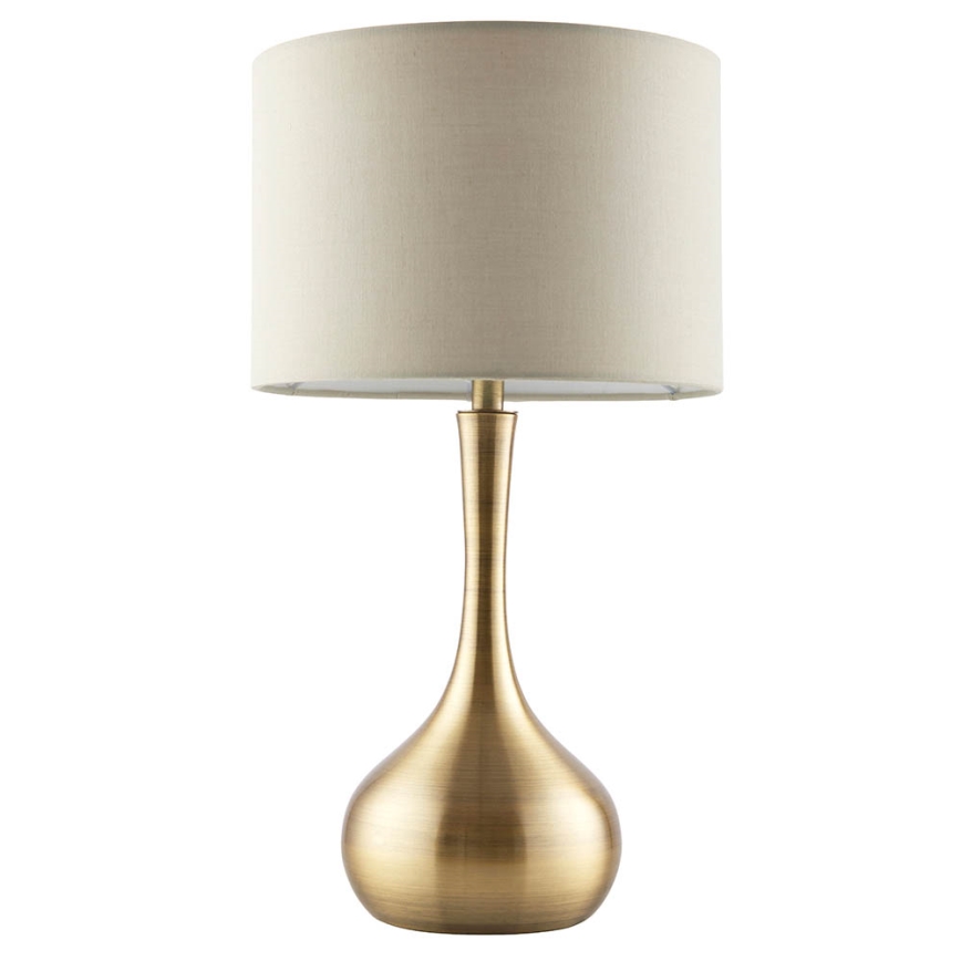 Endon 61191 - Lampada da tavolo dimmerabile PICCADILLY 1xE14/40W/230V ottone/beige