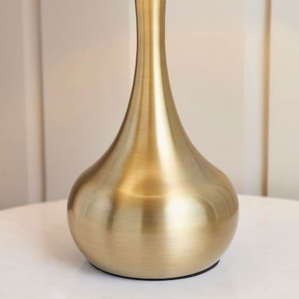 Endon 61191 - Lampada da tavolo dimmerabile PICCADILLY 1xE14/40W/230V ottone/beige