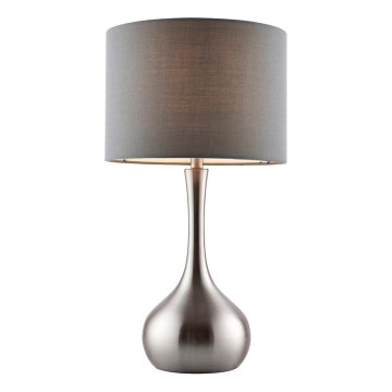 Endon 61192 - Lampada da tavolo dimmerabile PICCADILLY 1xE14/40W/230V cromo opaco/grigio