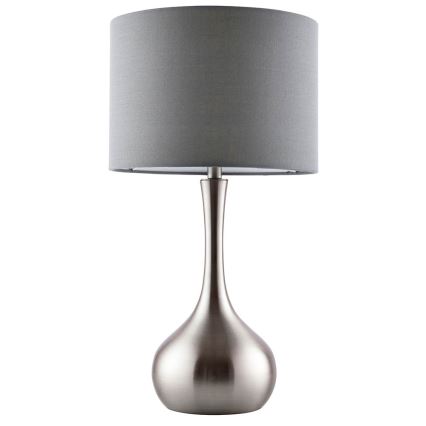 Endon 61192 - Lampada da tavolo dimmerabile PICCADILLY 1xE14/40W/230V cromo opaco/grigio
