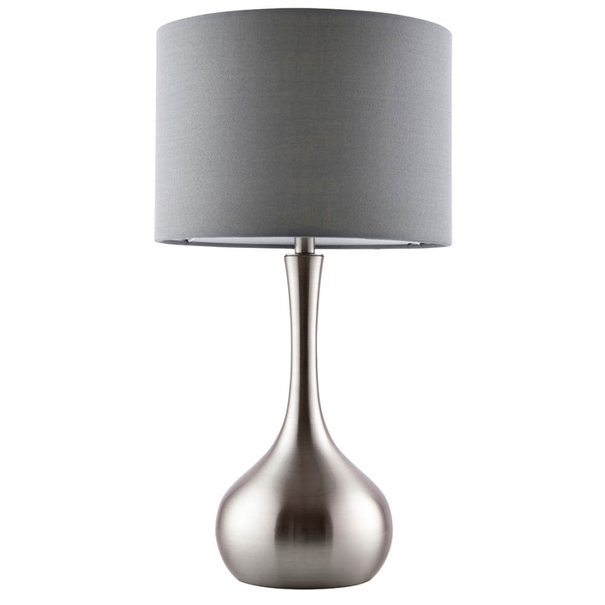 Endon 61192 - Lampada da tavolo dimmerabile PICCADILLY 1xE14/40W/230V cromo opaco/grigio
