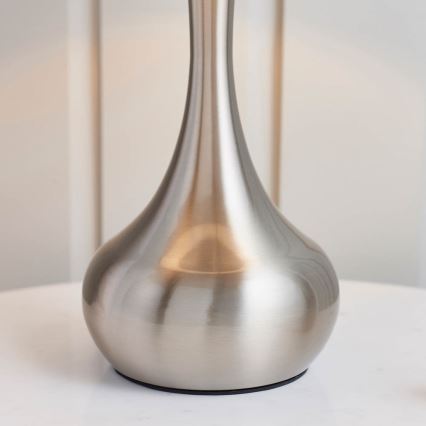 Endon 61192 - Lampada da tavolo dimmerabile PICCADILLY 1xE14/40W/230V cromo opaco/grigio