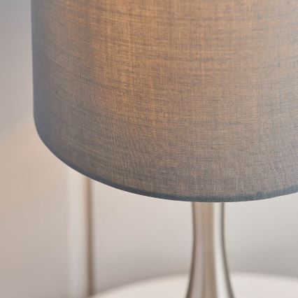 Endon 61192 - Lampada da tavolo dimmerabile PICCADILLY 1xE14/40W/230V cromo opaco/grigio