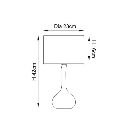 Endon 61192 - Lampada da tavolo dimmerabile PICCADILLY 1xE14/40W/230V cromo opaco/grigio