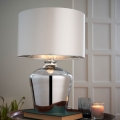Endon 61198 - Lampada da tavolo WALDORF 1xE27/10W/230V cromo lucido/bianco