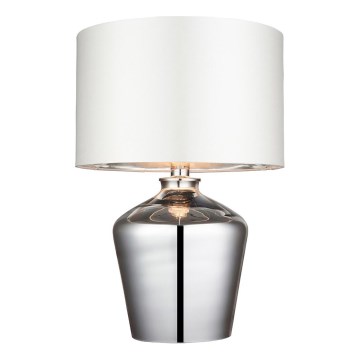 Endon 61198 - Lampada da tavolo WALDORF 1xE27/10W/230V cromo lucido/bianco