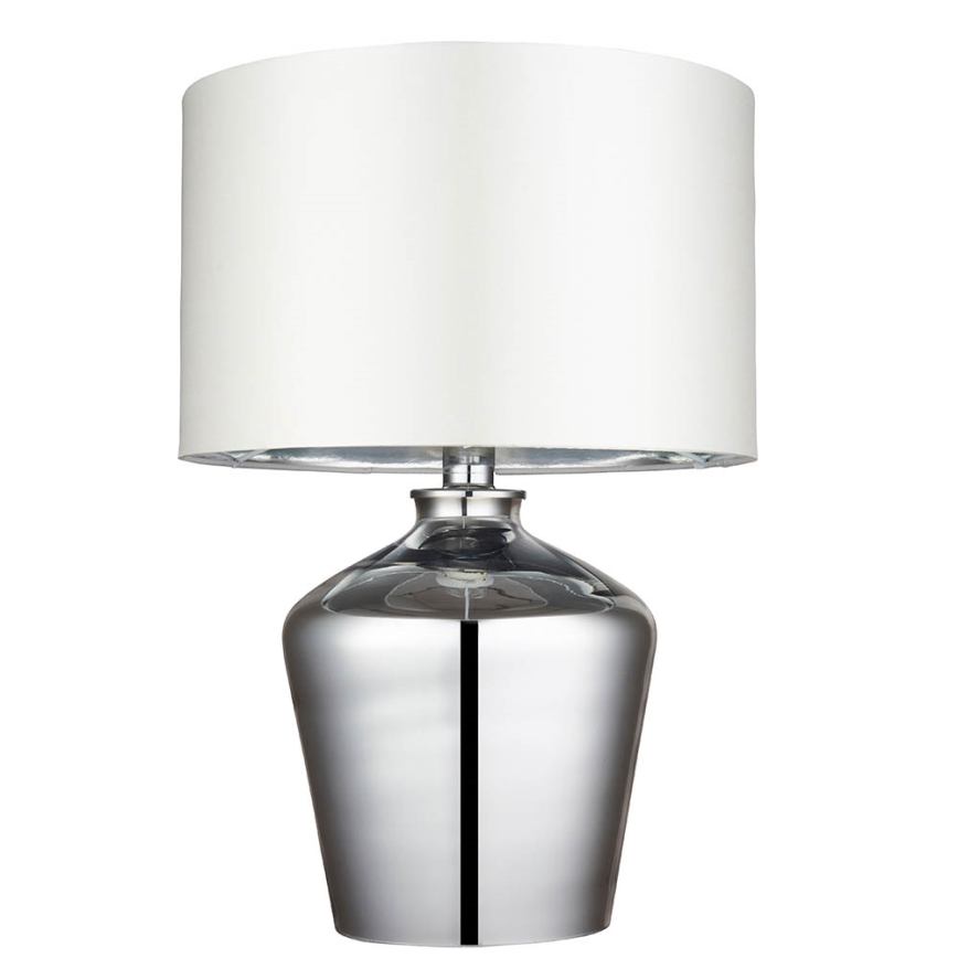 Endon 61198 - Lampada da tavolo WALDORF 1xE27/10W/230V cromo lucido/bianco