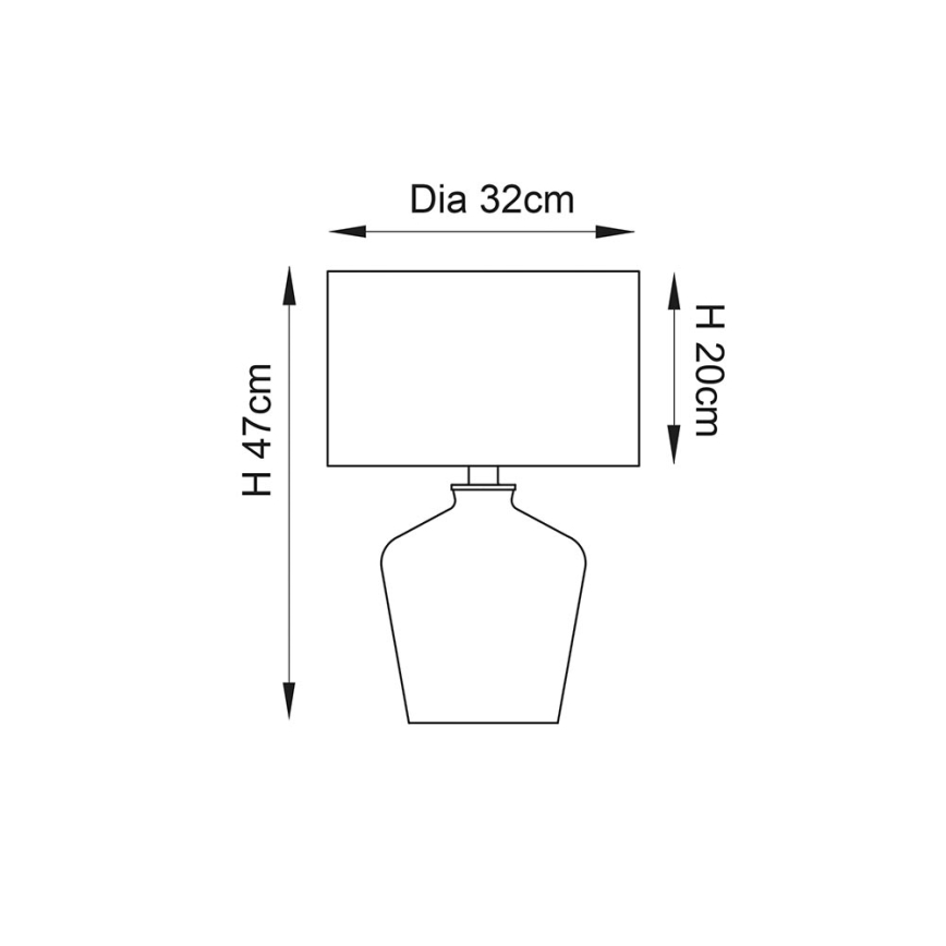 Endon 61198 - Lampada da tavolo WALDORF 1xE27/10W/230V cromo lucido/bianco
