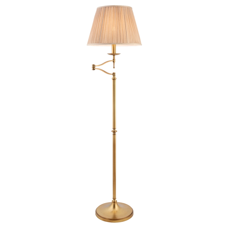 Endon 63621 - Lampada da terra STANFORD 1xE27/60W/230V ottone/beige