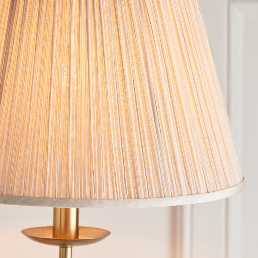 Endon 63621 - Lampada da terra STANFORD 1xE27/60W/230V ottone/beige