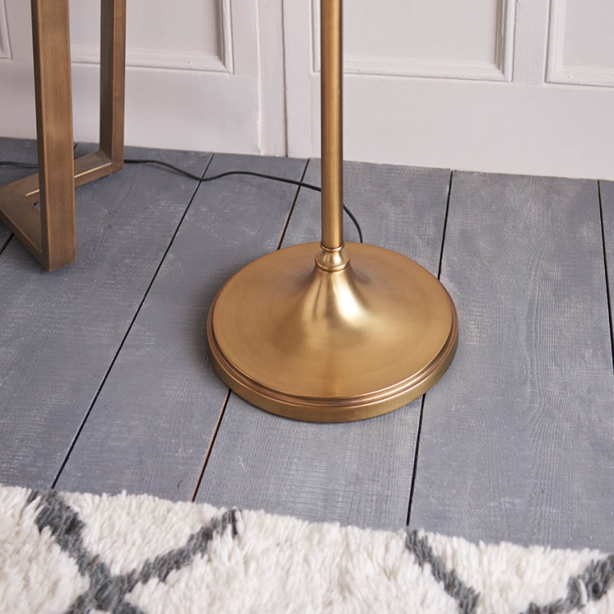 Endon 63621 - Lampada da terra STANFORD 1xE27/60W/230V ottone/beige