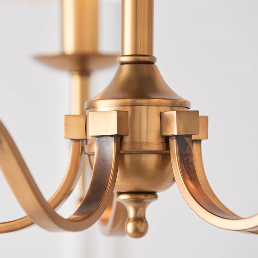 Endon 63627 - Lampadario a catena STANFORD 5xE14/40W/230V ottone/beige