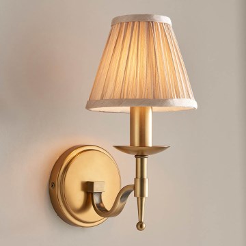 Endon 63653 - Lampada da parete STANFORD 1xE14/40W/230V ottone/beige