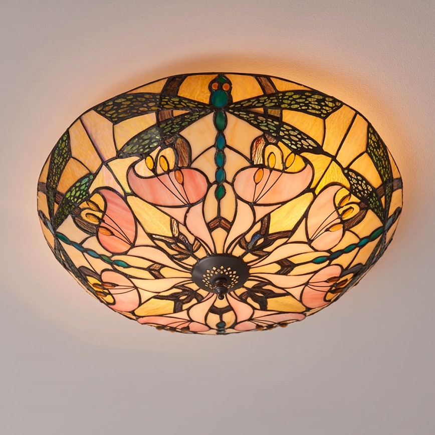 Endon 63922 - Plafoniera ASHTON 2xE27/60W/230V diametro 45 cm