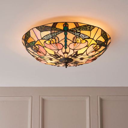 Endon 63922 - Plafoniera ASHTON 2xE27/60W/230V diametro 45 cm