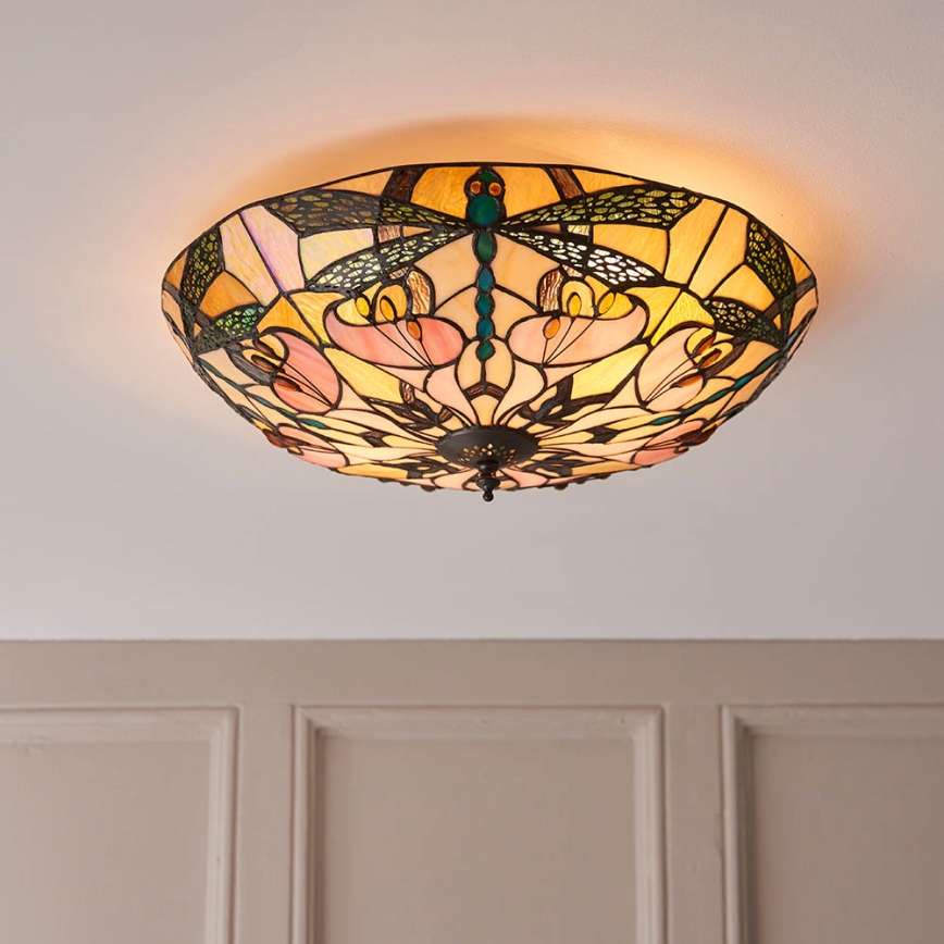 Endon 63922 - Plafoniera ASHTON 2xE27/60W/230V diametro 45 cm