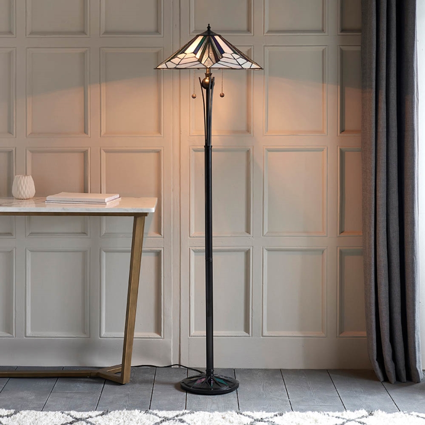 Endon 63934 - Lampada con piedistallo ASTORIA 2xE27/60W/230V diametro 48 cm