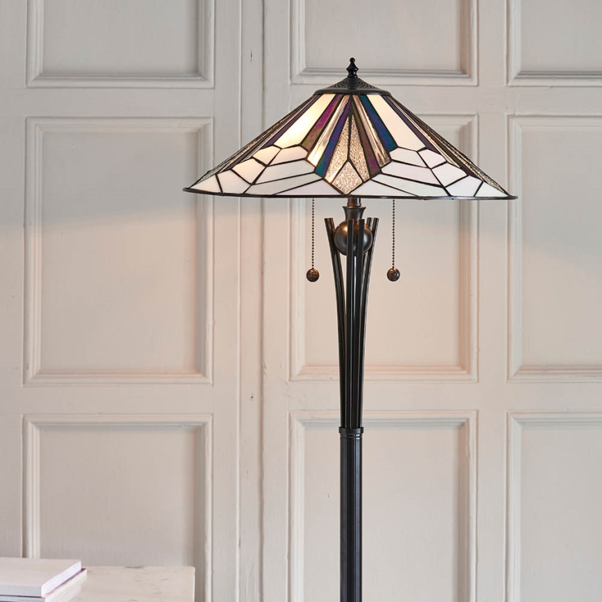 Endon 63934 - Lampada con piedistallo ASTORIA 2xE27/60W/230V diametro 48 cm