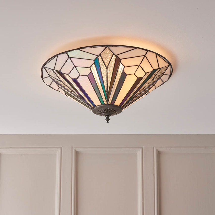 Endon 63935 - Plafoniera Tiffany ASTORIA 2xE27/60W/230V Ø 48 cm